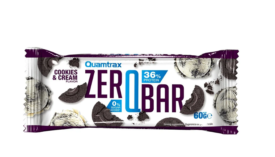 ZeroQbar Cookies & Cream , 60Gr - Quamtrax