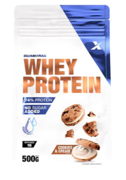 Whey Protein 500Gr, Cookies & Cream, Quamtrax