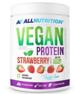 Vegan Protein, 500Gr, sabor Fresa - All Nutrition