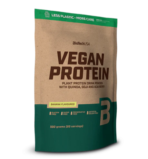 Vegan Protein , Platano, 500 Gr- Biotech USA