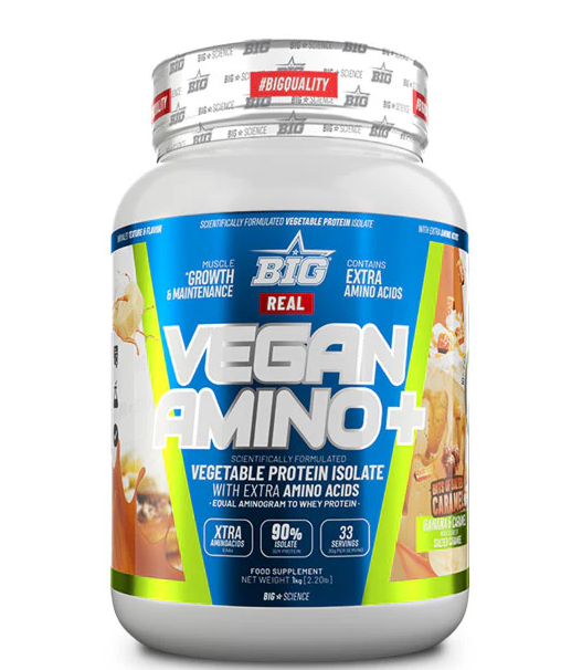 Vegan Amino,  1Kg  Sabor Platano & Caramel with bits