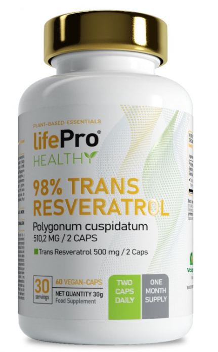 Trans Resveratrol 98% 60 Caps - Life  Pro