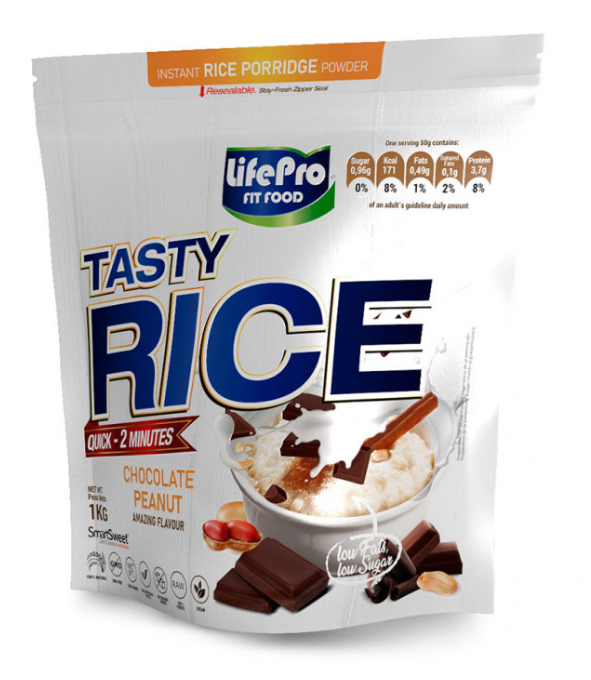 Tasty Rice 1kg sabor Chocolate Peanut - Life Pro