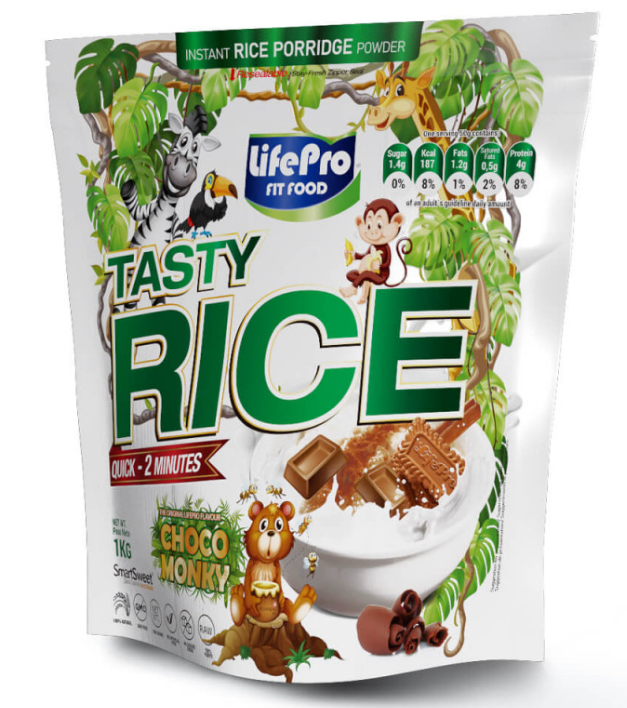 Tasty Rice 1kg sabor Choco Monky - Life Pro