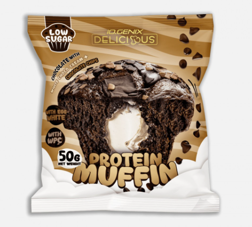 Protein Muffins, sabor chocolate blanco, 50Gr - Io Genix