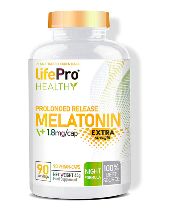 Prolonged Release Melatonin,90 Vegancaps - Life Pro