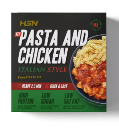 Platos Preparados Fit, Pasta con Pollo en Salsa estilo Italiano 420 Gr