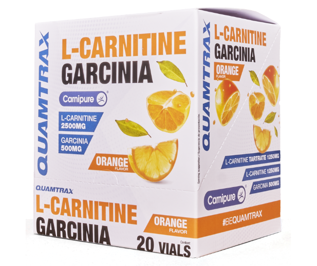 L- Carnitina 3000, sabor Garcinia Naranja, 20Viales - Quamtrax