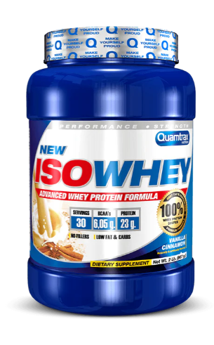 IsoWhey, 907 Gr, Sabor vainilla canela - Quamtrax