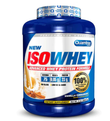 IsoWhey, 2267 Gr, sabor Vainilla con Canela - Quamtrax