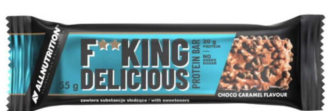 F**King Delicious Protein Bar Choco Caramel 55g -  All Nutrition