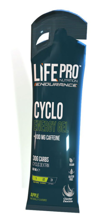 Energy Gel Caffeine,Sabor Manzana, 60ml - Life Pro