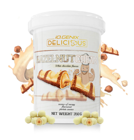 Crema de Avellanas , sabor chocolate blanco, 350Gr - Io Genix