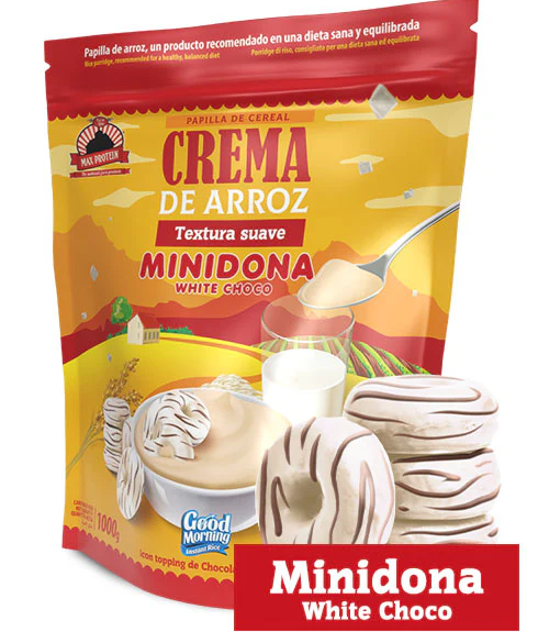 Crema de Arroz Minidona  Chocolate Blanco, 1Kg - Max Protein