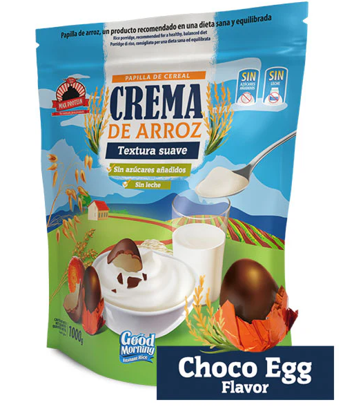 Crema de Arroz ChocoEgg, 1Kg - Max Protein