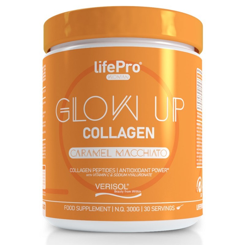 Colágeno Woman Glow Up Sabor Caramel Macchiato, 400Gr - Life Pro