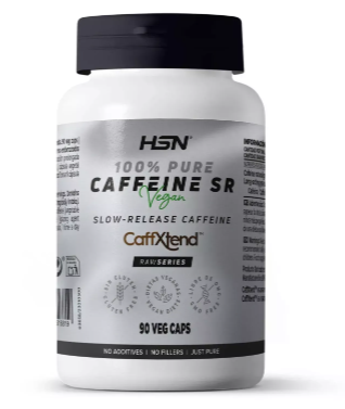 Cafeina de liberación prolongada, 90 Caps - HSN