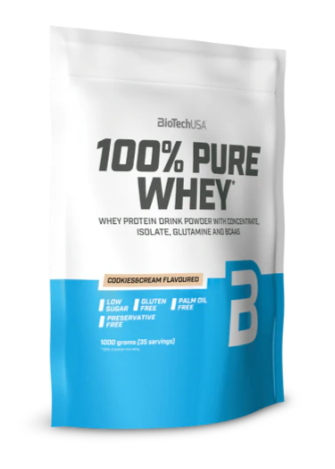 100% Pure Whey, sabor Cookies & Cream , 1 Kg - BiotechUSA