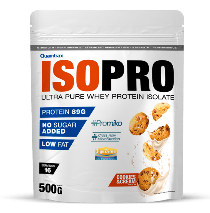 Proteina aislada IsoPro CFM, 500Gr - Quamtrax