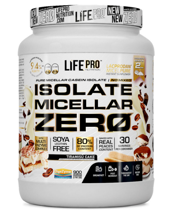 Iso Micellar Casein, 900g , Sabor Tiramisú- Life Pro