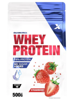 Whey Protein 500Gr, Fresa, Quamtrax