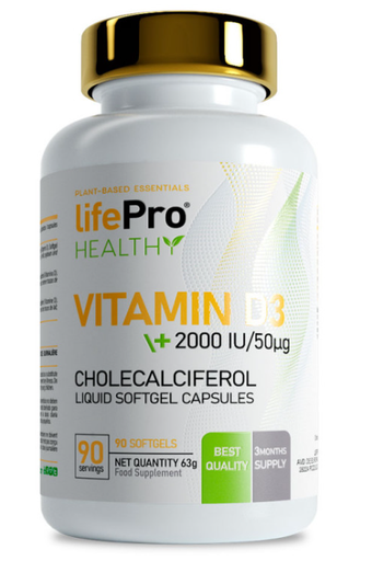 VITAMINA D3, 90 CAPS - LIFE PRO