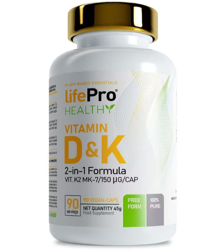 Vitamina D+K , 90 Vegan-caps - Life Pro