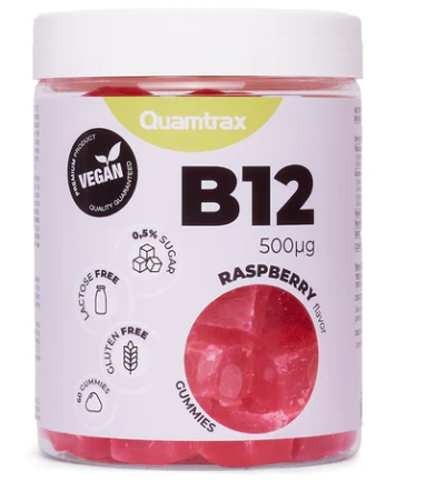 Vitamina B12, Gummies, Sabor Rasberry - Quamtrax