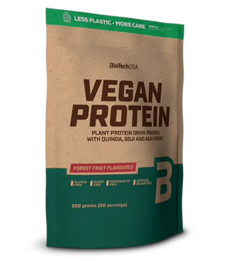 Vegan Protein , Frutas del Bosque, 500 Gr- Biotech USA