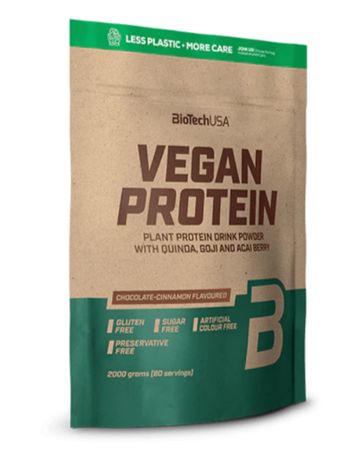 Vegan Protein , Chocolate, 2 Kg- Biotech USA