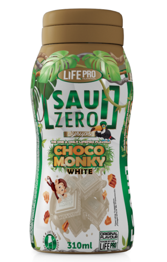 Sauzero ChocoMonky Chocolate Blanco, 310ml - Life Pro