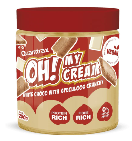 Oh My Cream Chocolate Blanco con Speculoos, 250Gr - Quamtrax