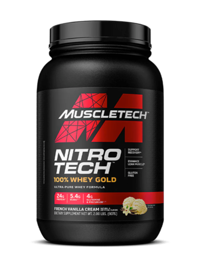 Nitro Tech, 100% Whey Gold, Sabor Vainilla 2kg - Muscletech