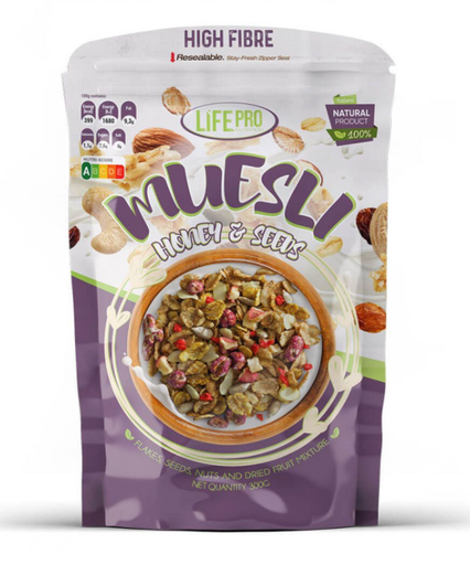 Muesli Honey and seeds 300Gr - Life Pro