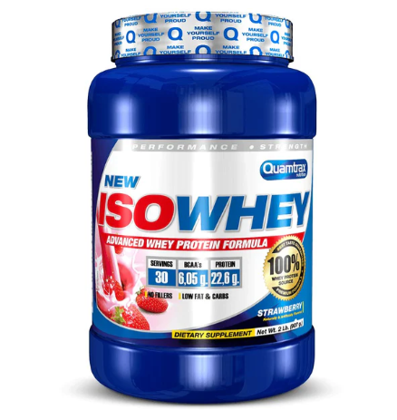 IsoWhey, 907 Gr, sabor Fresa - Quamtrax