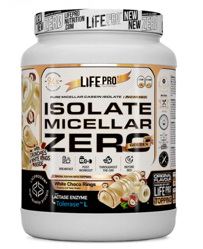 Iso Micellar Casein, 900g , Sabor White Choco Rings - Life Pro