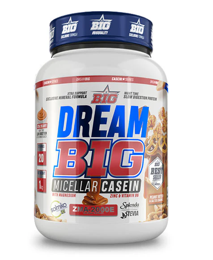 Dream Big, Micellar Casein, Sabor  Peanut Butter & Salted Caramel, 1kg - BIG