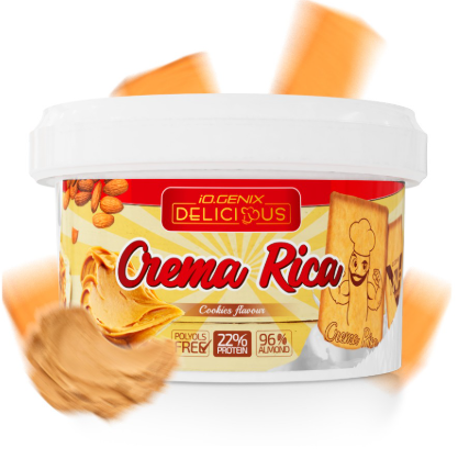 Crema Rica, crema de almedra sabor cookies, 250Gr - IO Genix