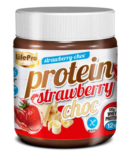 Crema Proteica Strawberry Chocolate Blanco, 250Gr - Life Pro