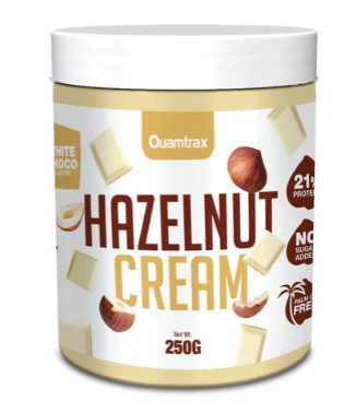 Crema de Avellanas, Chocolate Blanco, 250 Gr- Quamtrax