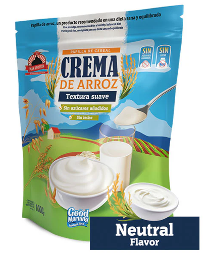 Crema de Arroz Neutro, 1Kg - Max Protein