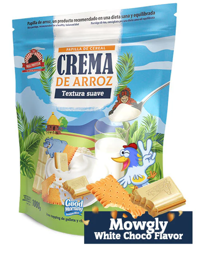 Crema de Arroz Mowgly Chocolate Blanco, 1Kg - Max Protein