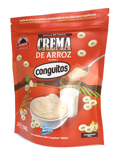 Crema de Arroz Conguito Blanco, 1Kg - Max Protein