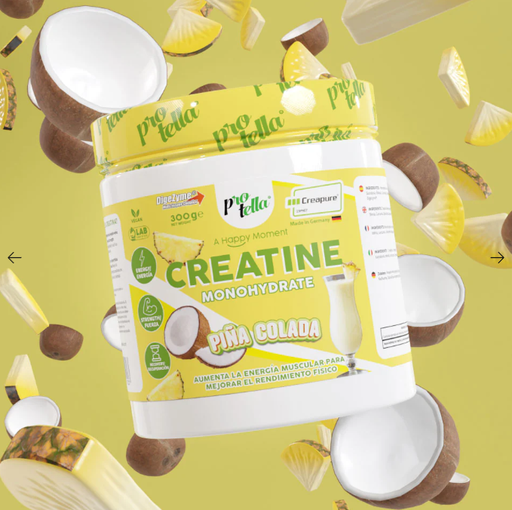 Creatina Creapure sabor Piña Colada, 300Gr - Protella