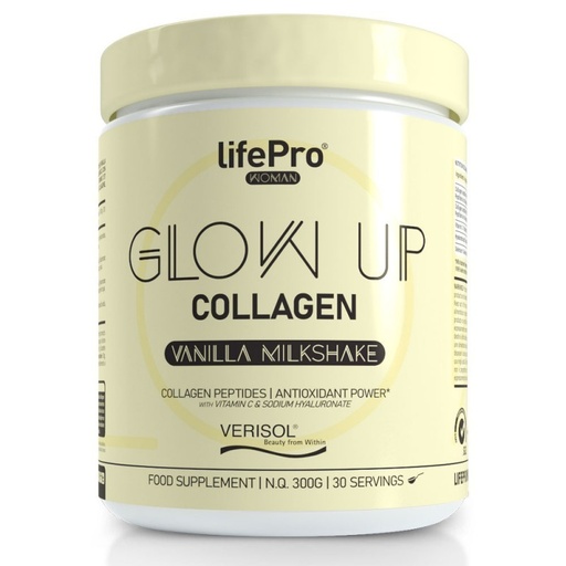 Colágeno Woman Glow Up Sabor Vainilla, 400Gr - Life Pro