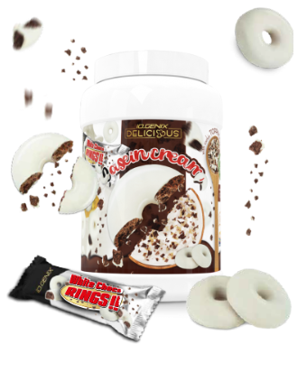 Casein Cream Toppings Sabor White ChocoRings, 1Kg - IO Genix