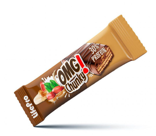 Barrita OMG Chunky, 35g, Sabor Chocolate Hazelnut - Life Pro