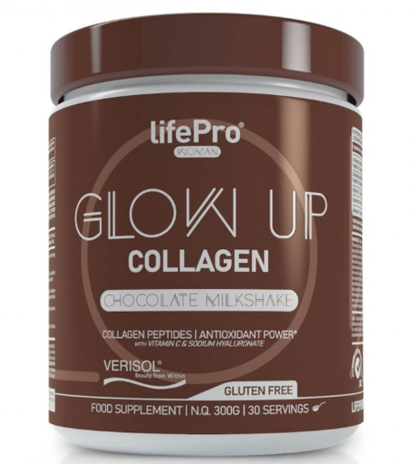 Colágeno Woman Glow Up Sabor Chocolate , 300Gr - Life Pro